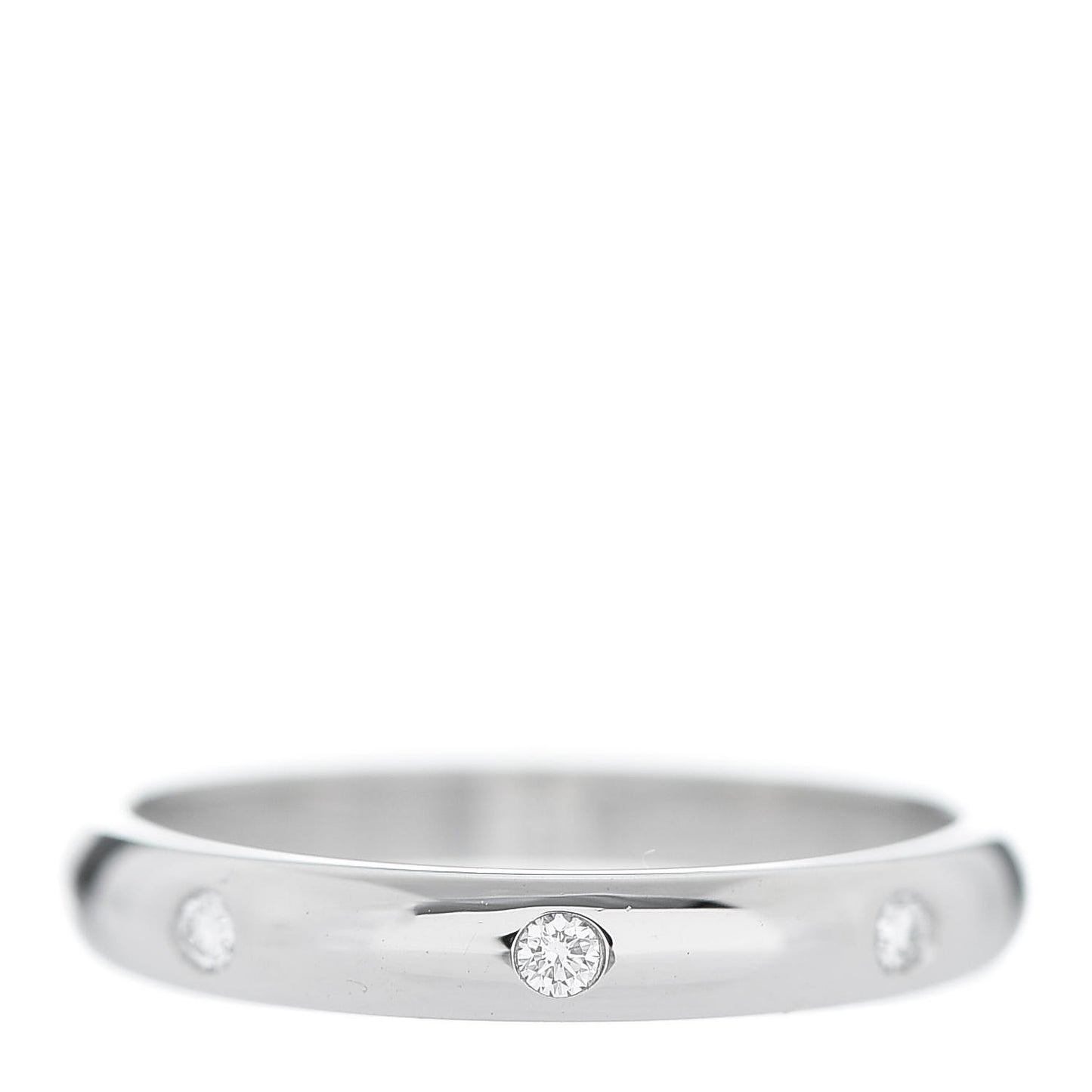 Platinum 3 Diamond 2.6mm 1895 Wedding Band Ring 46 3.75