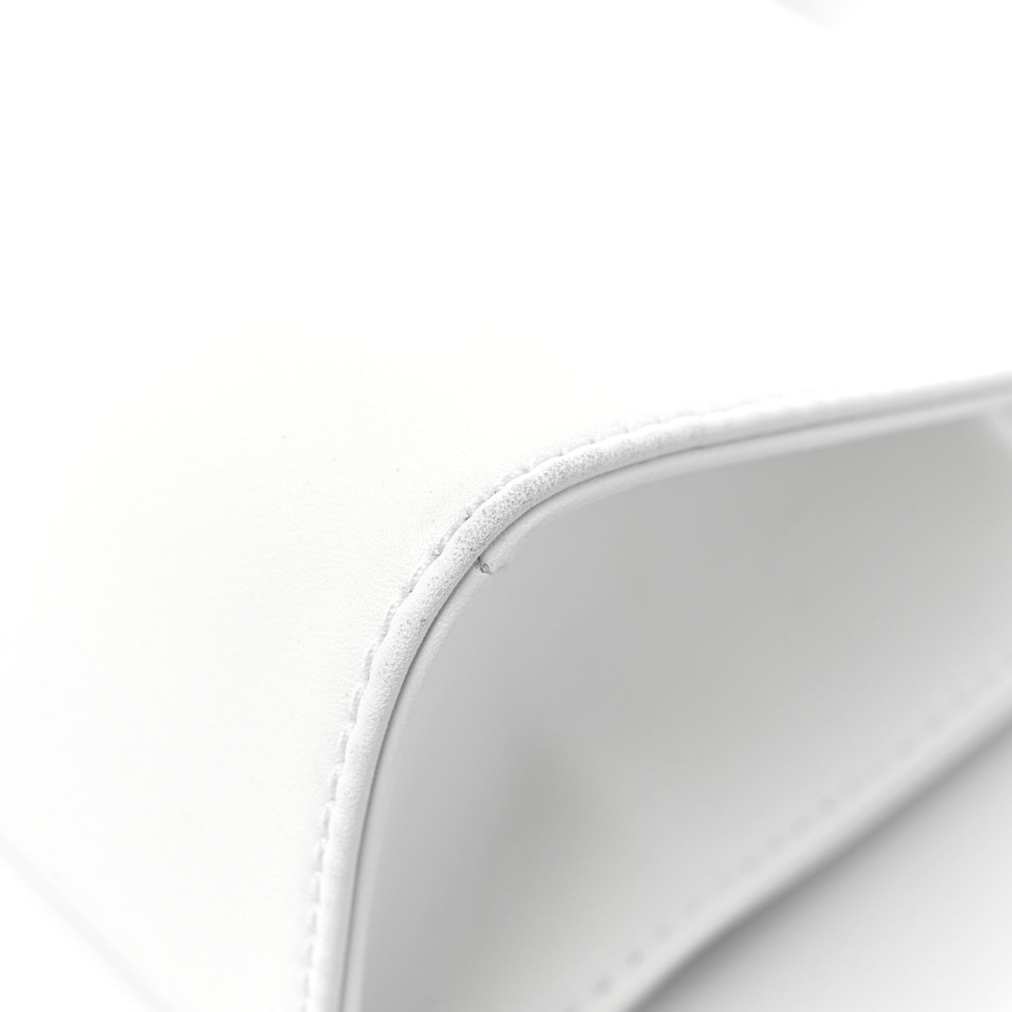 Vegan Leather Small Shopping Bag White