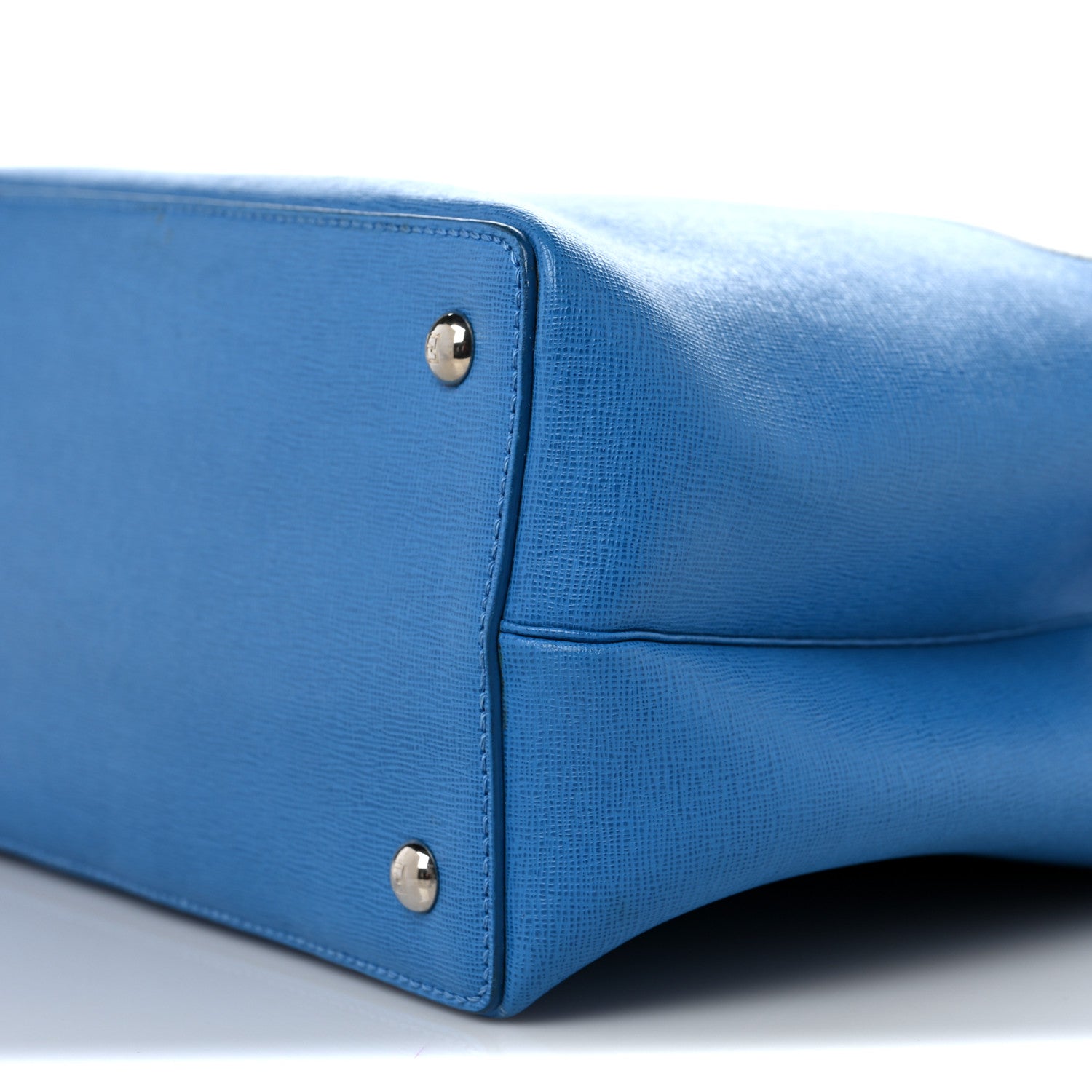 Fendi Vitello Elite Monster Petite 2Jours Tote Blue Royal Papavero Multicolor 9 of 9