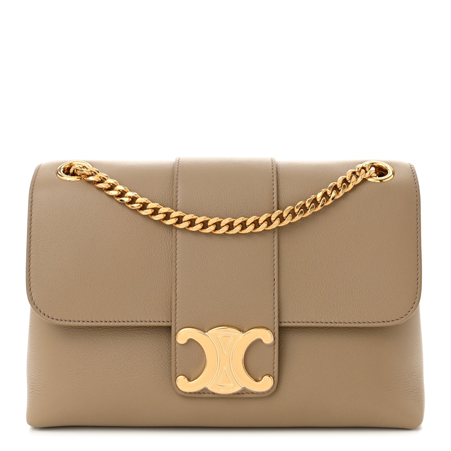 Supple Calfskin Medium Victoire Bag Brown Sepia