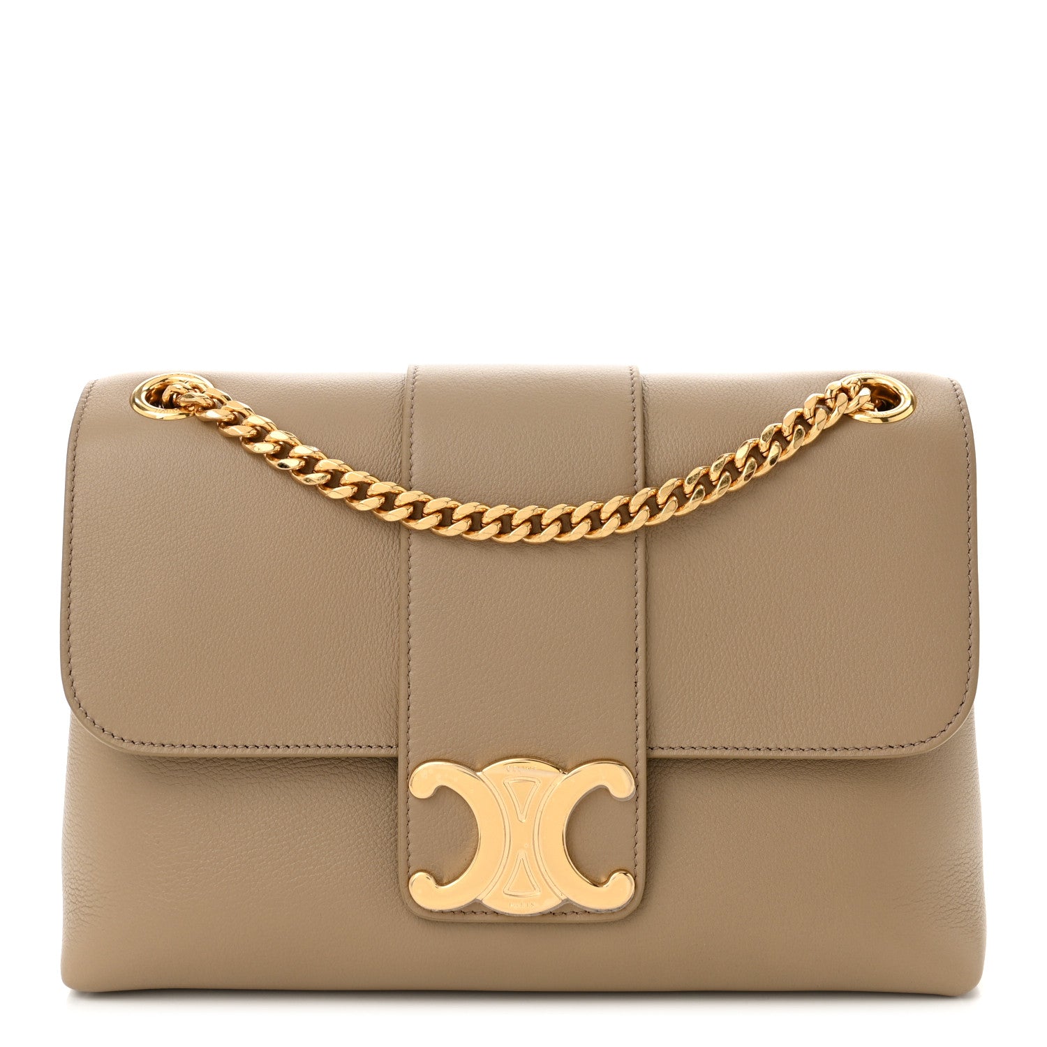 Celine Supple Calfskin Medium Victoire Bag Brown Sepia 1 of 10