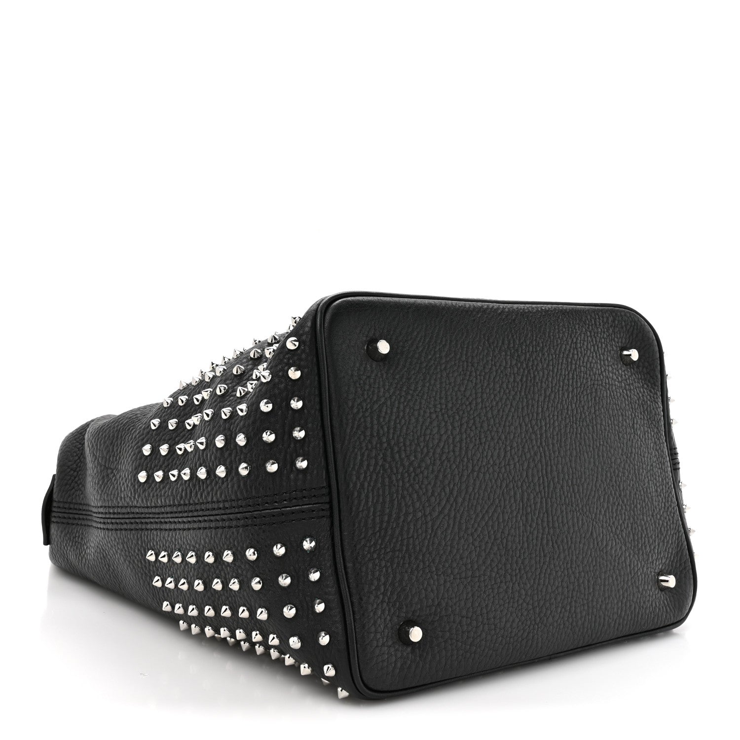 Burberry Calfskin Studded Medium Susanna Hobo Black 3 of 9