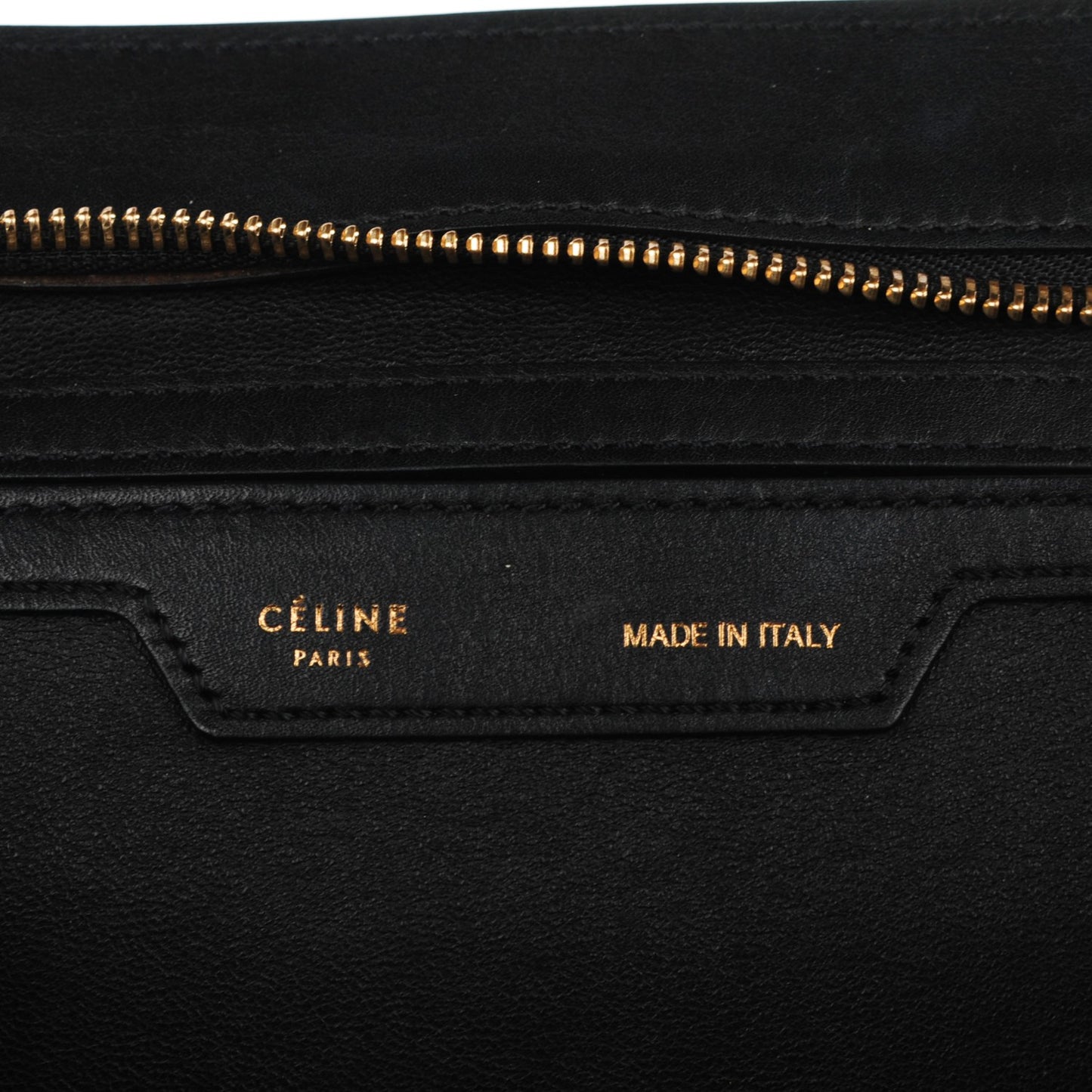 Crocodile Embossed Calfskin Suede Medium Trapeze Black
