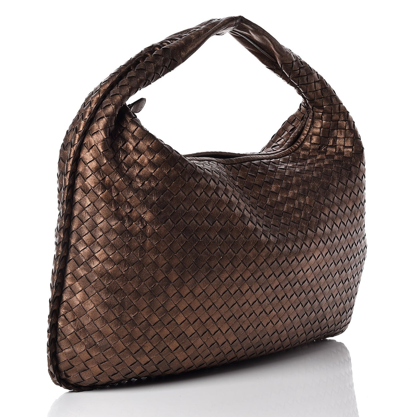 Nappa Intrecciato Large Veneta Hobo Copper