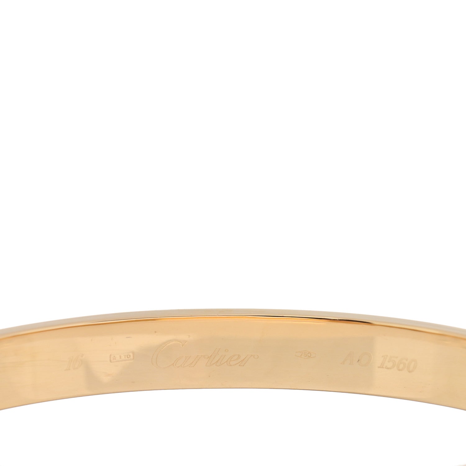 Cartier 18k Yellow Gold Love Bracelet 16 3 of 4