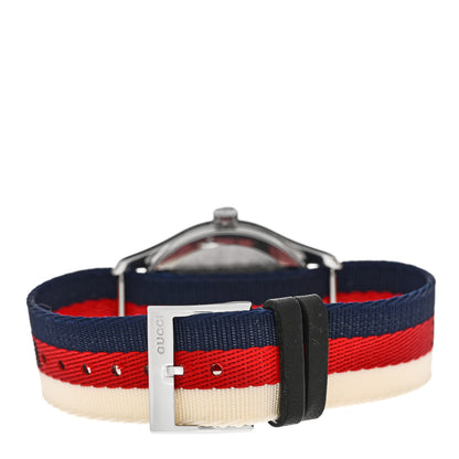 Gucci Stainless Steel Nylon 38mm Le Marche Des Merveilles Wolf Quartz Watch Navy 3 of 5