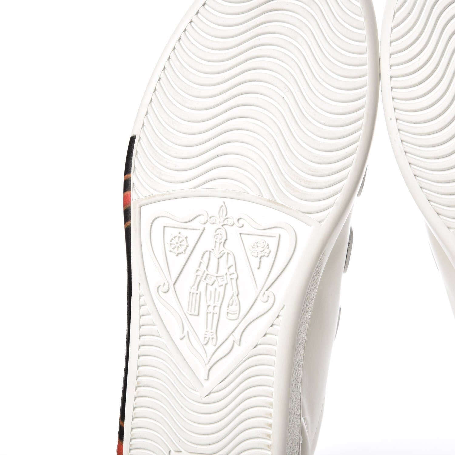 Gucci Miro Soft Calfskin Interlocking G Womens New Ace Sneakers 35.5 White Red Flame Green 6 of 10