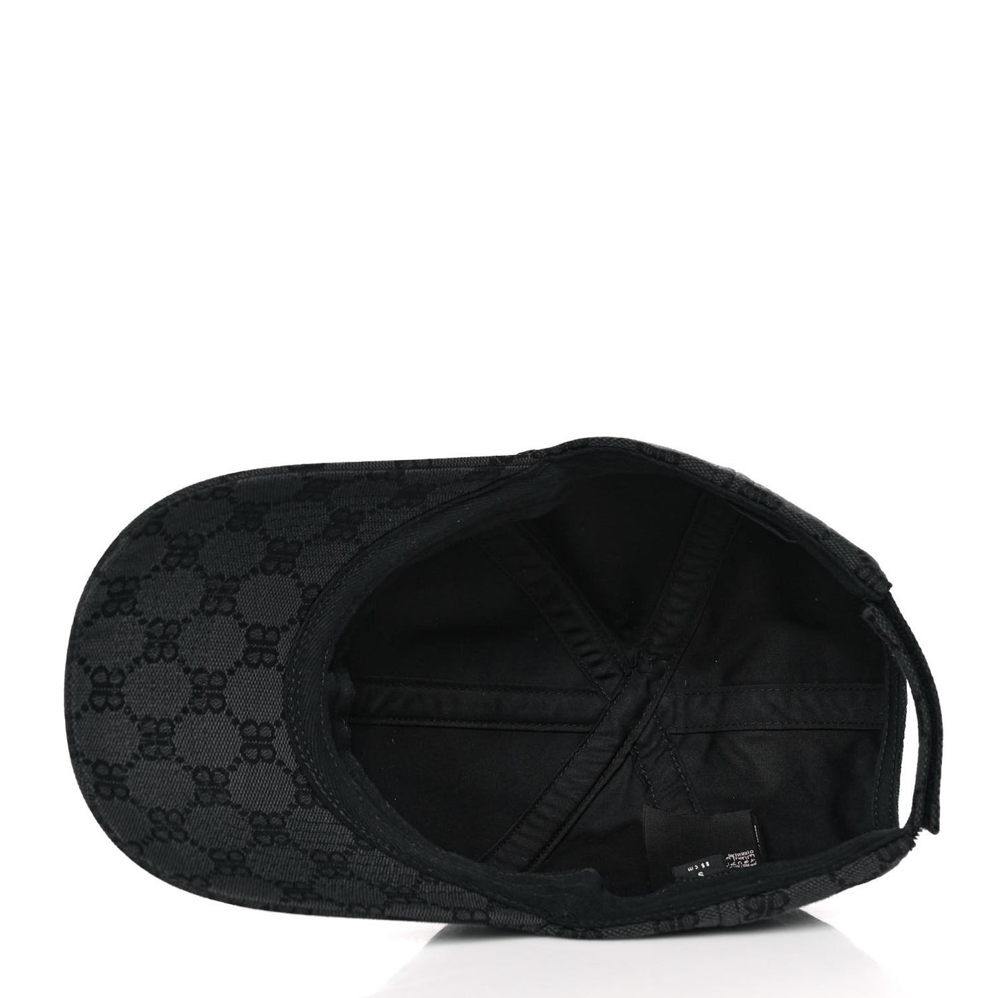 X BALENCIAGA BB Monogram Baseball Hat S Black