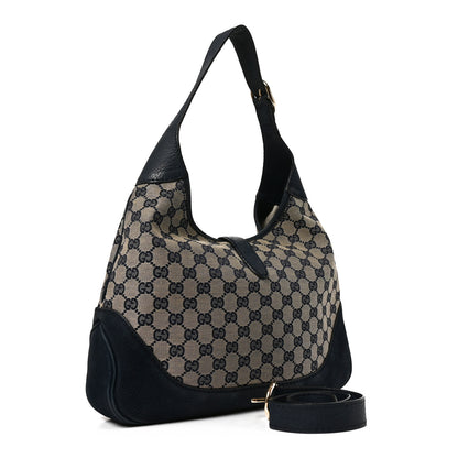 Gucci Monogram Nubuck Jackie O Hobo 3 of 10