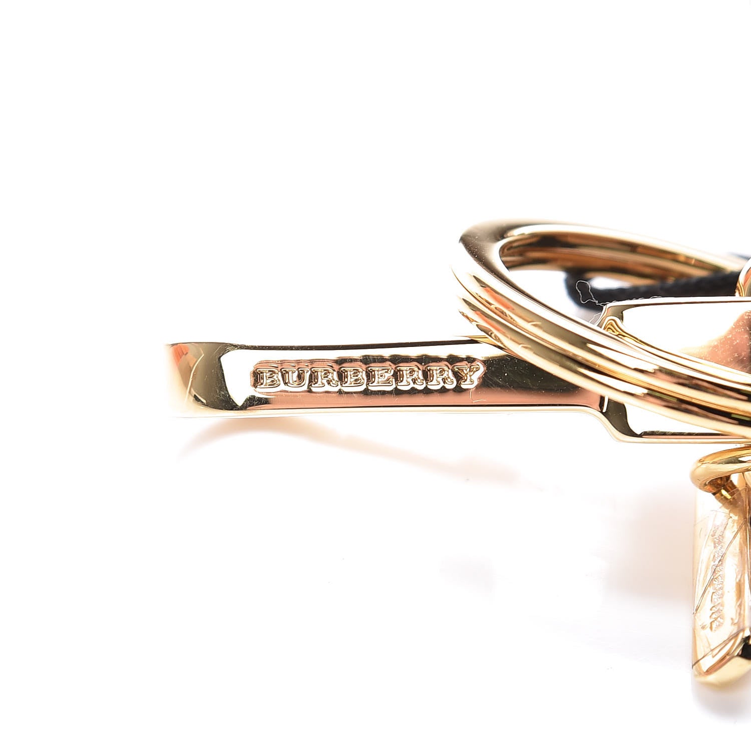 Burberry Cashmere Vintage Check Thomas Bear Bag Charm Antique Yellow 3 of 4