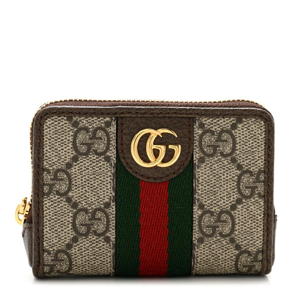 Gucci GG Supreme Monogram Web Ophidia Playing Card Case Beige New Acero 1 of 9