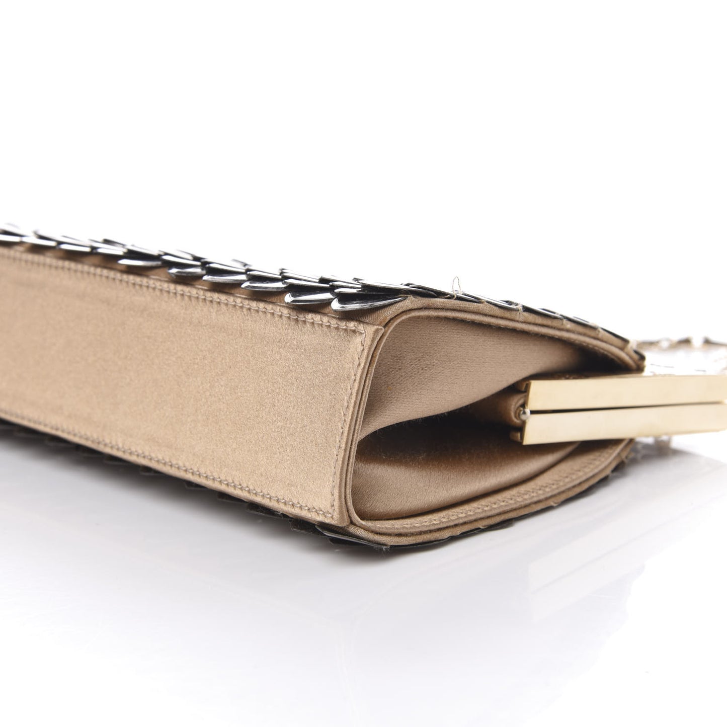 Crystal Metallic Clutch Antique Gold