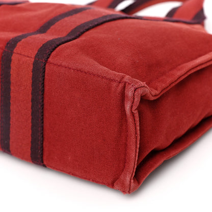Hermes Canvas Herline PM Tote Red 8 of 9