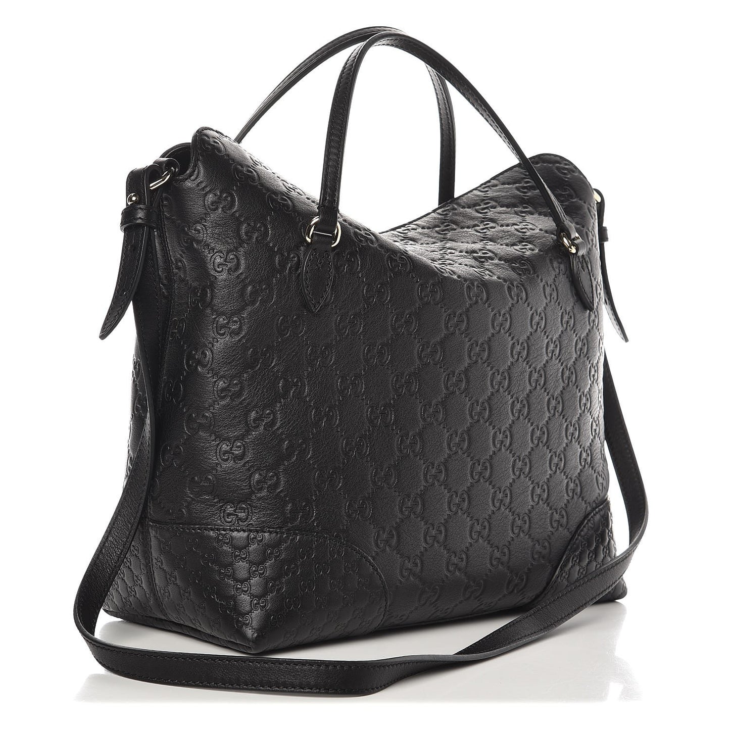 Guccissima Medium Bree Foldover Tote Black