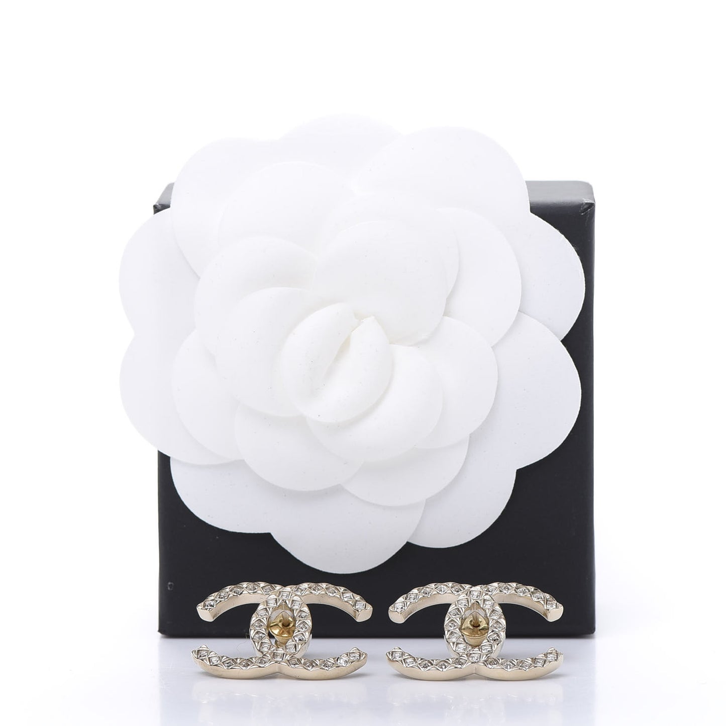 Baguette Crystal High Society CC Earrings Gold