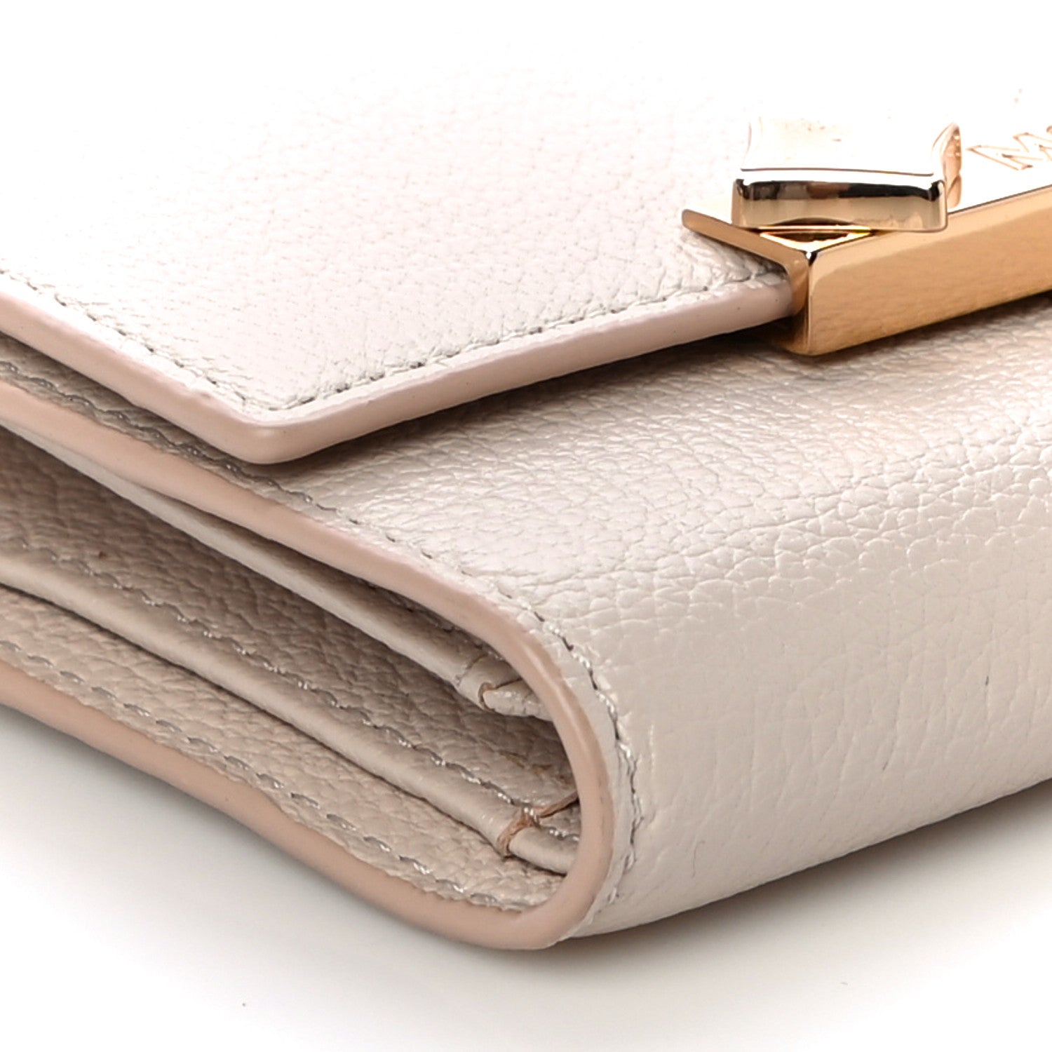MCM Goatskin Milano Tri-Fold Wallet Beige 8 of 11