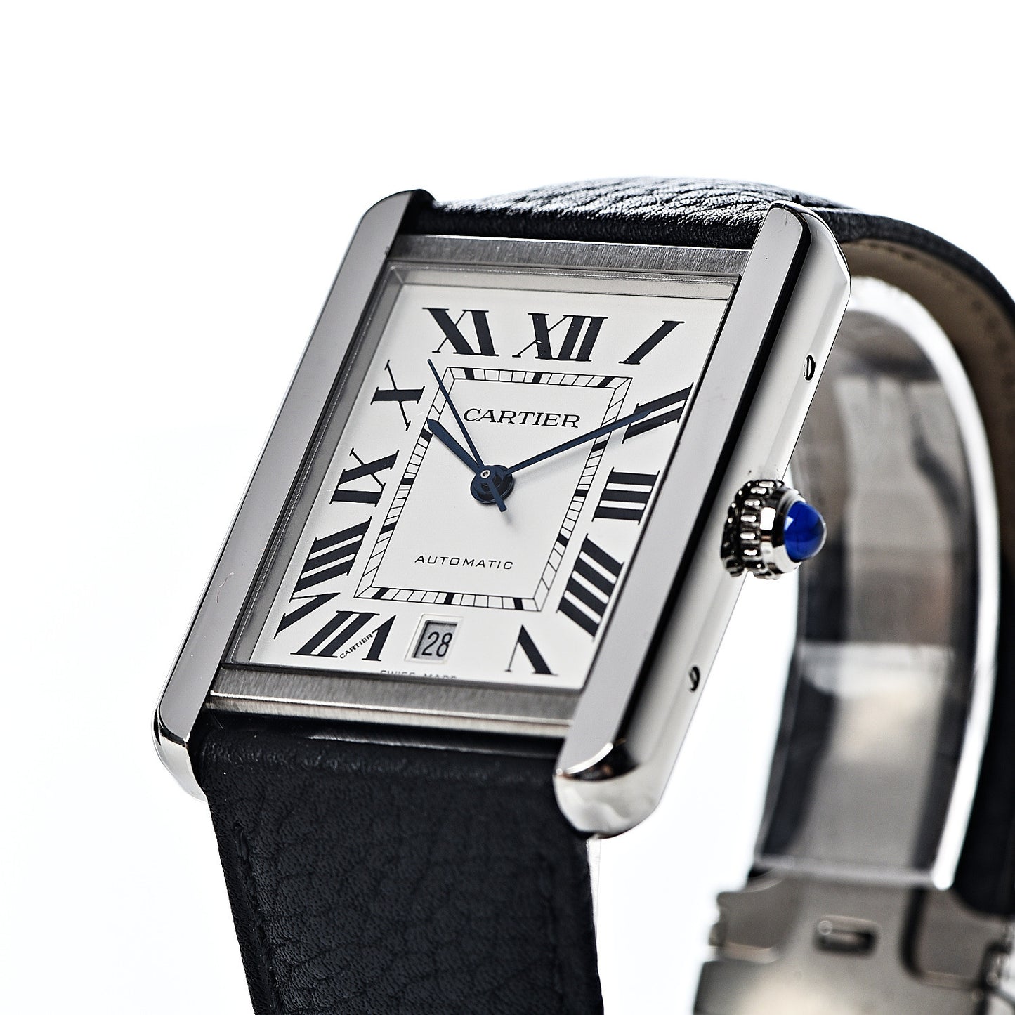 Stainless Steel Calfskin 31mm Tank Solo Automatic Watch