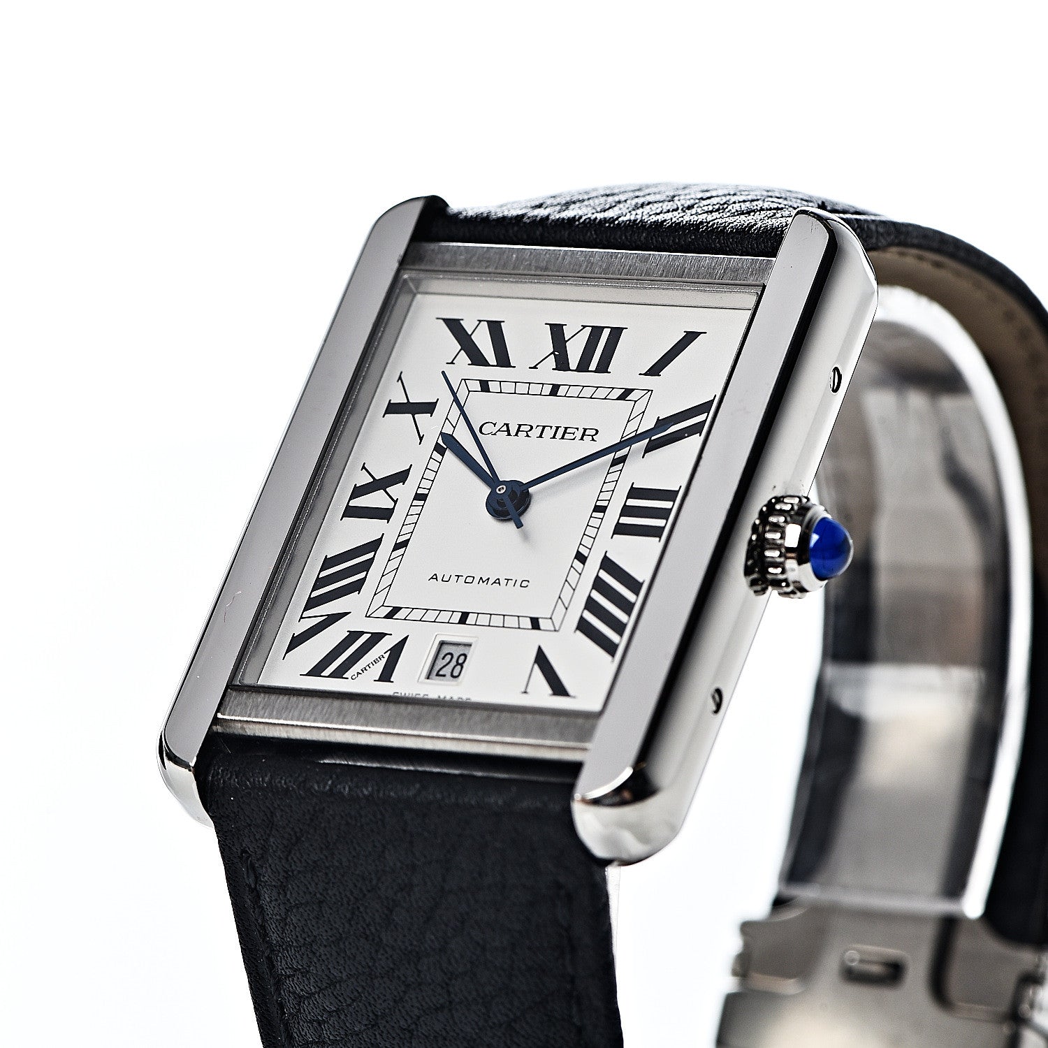 Cartier Stainless Steel Calfskin 31mm Tank Solo Automatic Watch 9 of 11