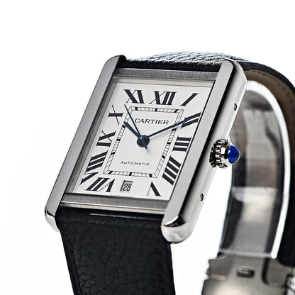 Cartier Stainless Steel Calfskin 31mm Tank Solo Automatic Watch 9 of 11
