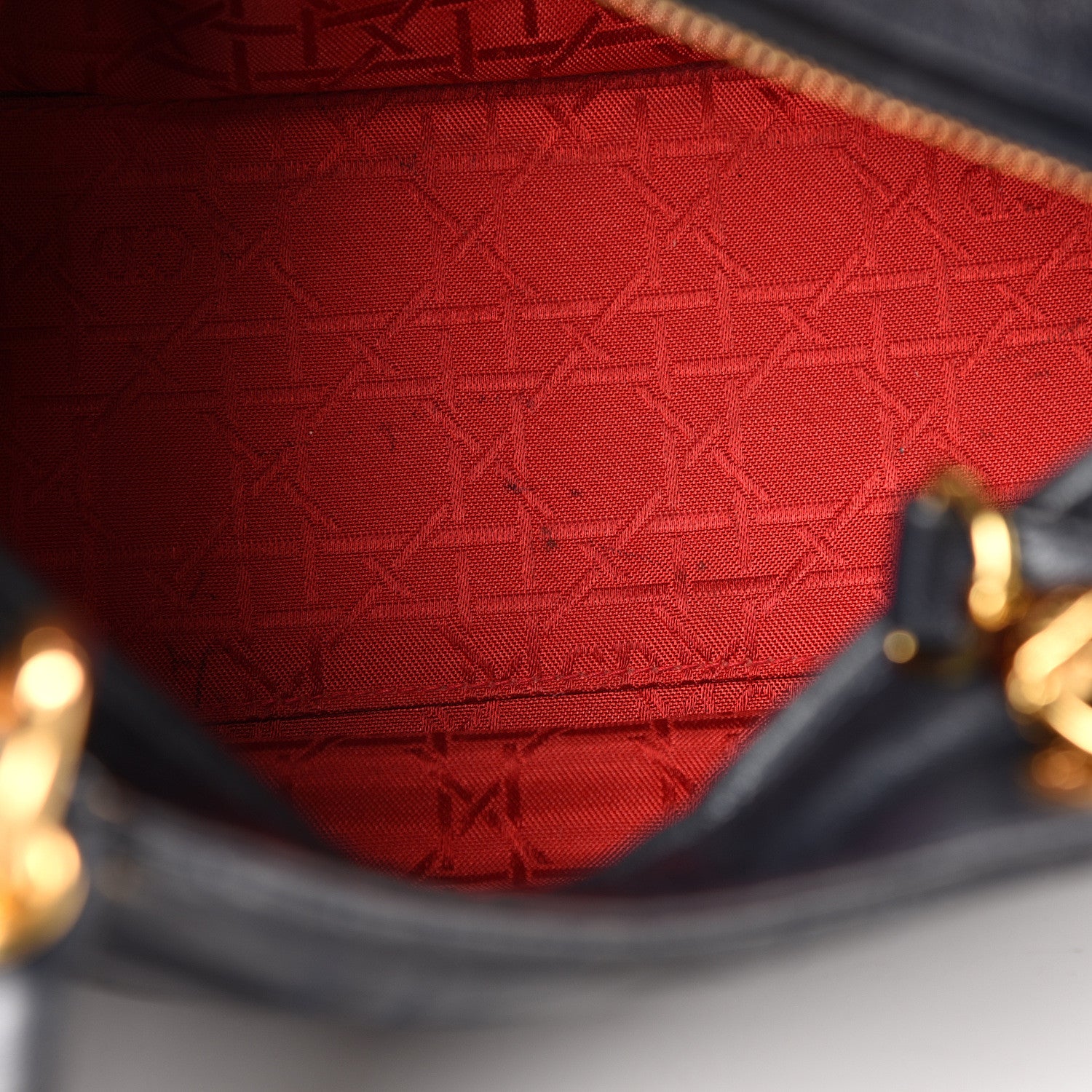Christian Dior Lambskin Cannage Medium Lady Dior Navy Blue 20 of 21