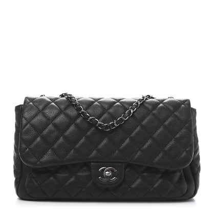 Chanel Caviar Quilted Large Now and Forever Flap Black 1 of 10
