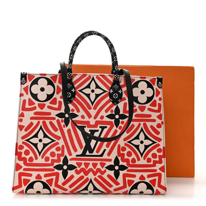 Louis Vuitton Monogram Giant Crafty Onthego GM Creme Rouge Black 11 of 11