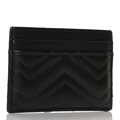 Gucci Calfskin Matelasse GG Marmont Card Holder Black 3 of 8