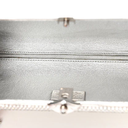 Judith Leiber Swarovski Crystal Minaudiere Clutch Silver 5 of 12
