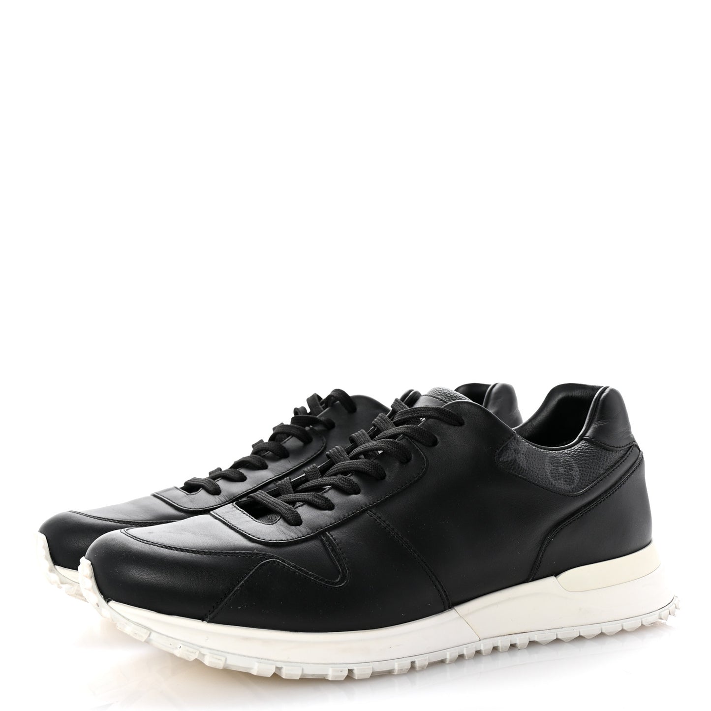 Calfskin Mesh Monogram Eclipse Mens Run Away Sneaker 8 Black