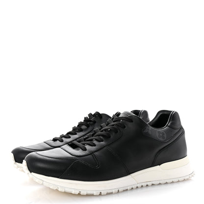 Louis Vuitton Calfskin Mesh Monogram Eclipse Mens Run Away Sneaker 8 Black 4 of 10
