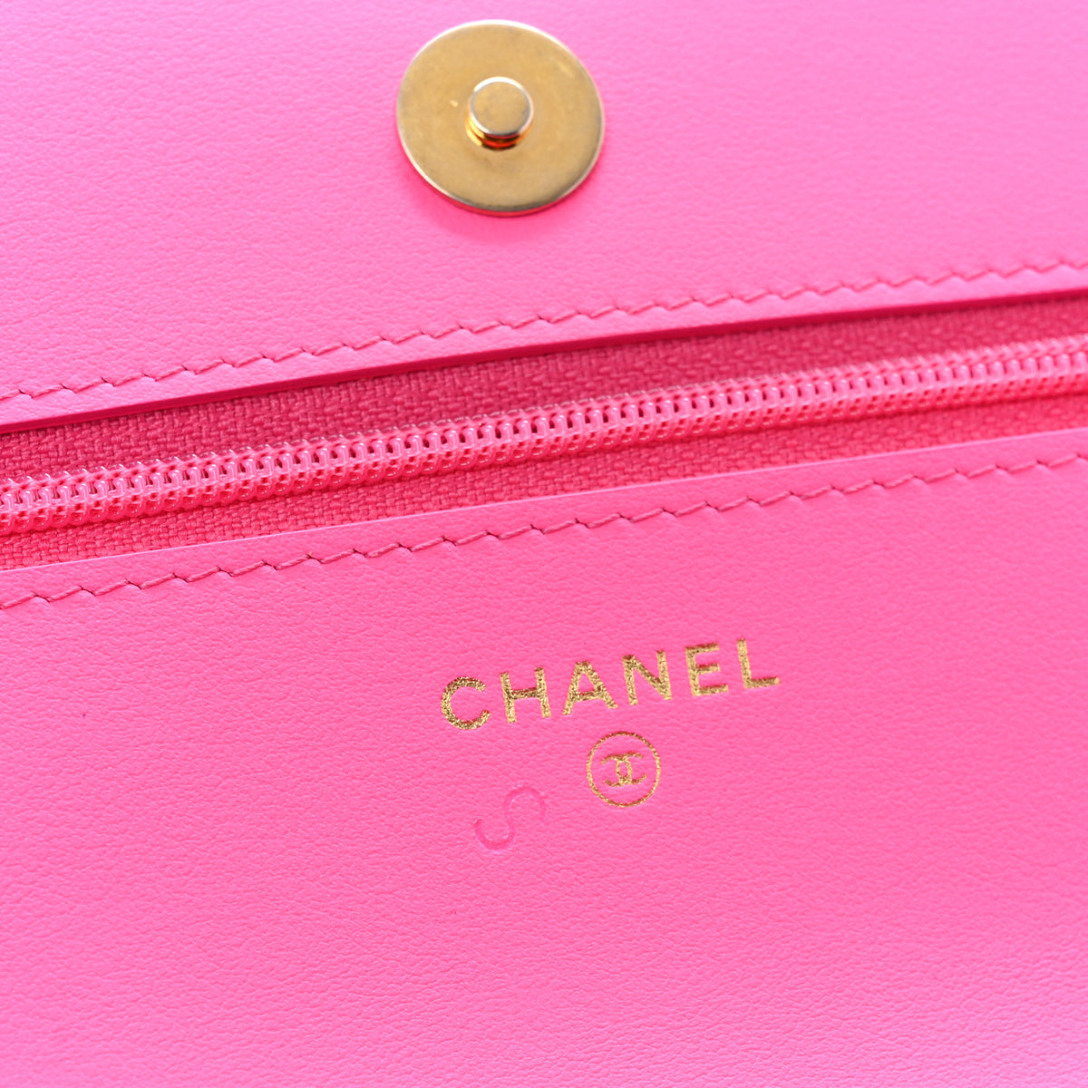 Chanel Jersey Quilted Chanel 19 Wallet On Chain WOC Pink 6 of 12