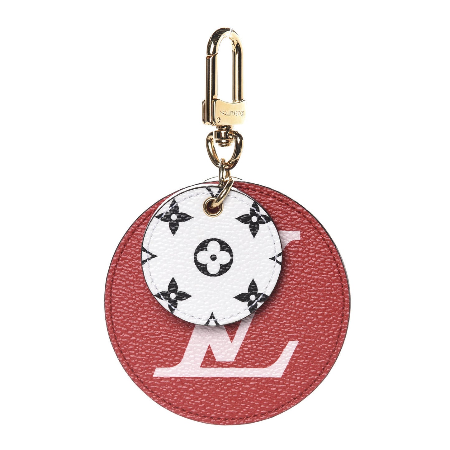 Monogram Giant Bag Charm Key Holder Rouge