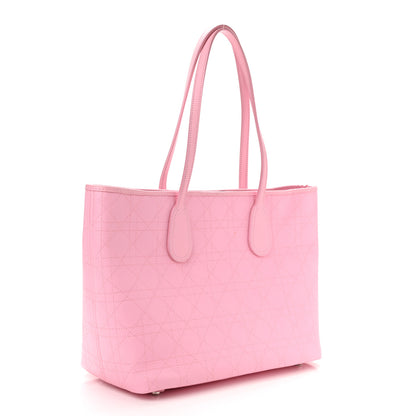 Christian Dior Coated Canvas Cannage Panarea Shopping Tote Pink 2 of 9