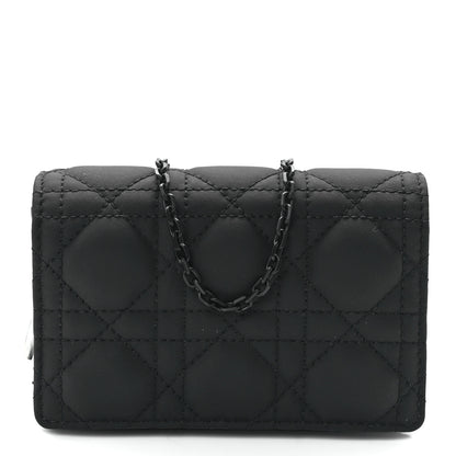 Christian Dior Ultra Matte Calfskin Cannage Mini Waist Pouch on Chain Black 1 of 9