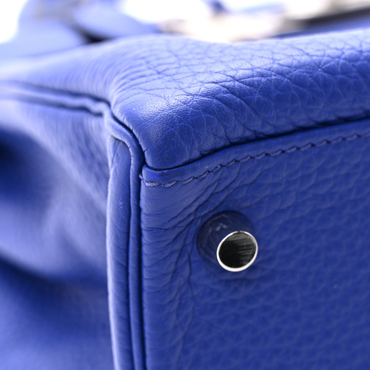 Hermes Taurillon Clemence Kelly Retourne 32 Bleu Electrique 11 of 14