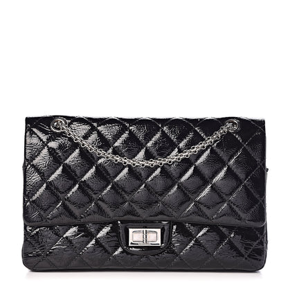 Chanel Distressed Patent Quilted 2.55 Reissue 227 Flap Black 1 of 16