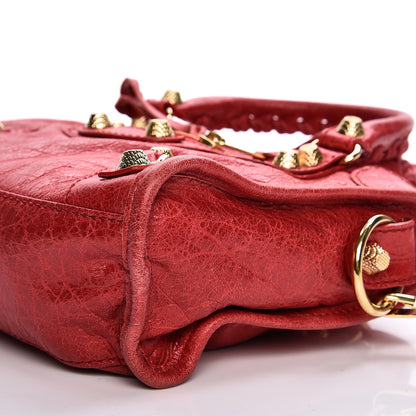 Balenciaga Agneau Giant 12 Gold Hardware Mini City Rouge Cardinal 10 of 12