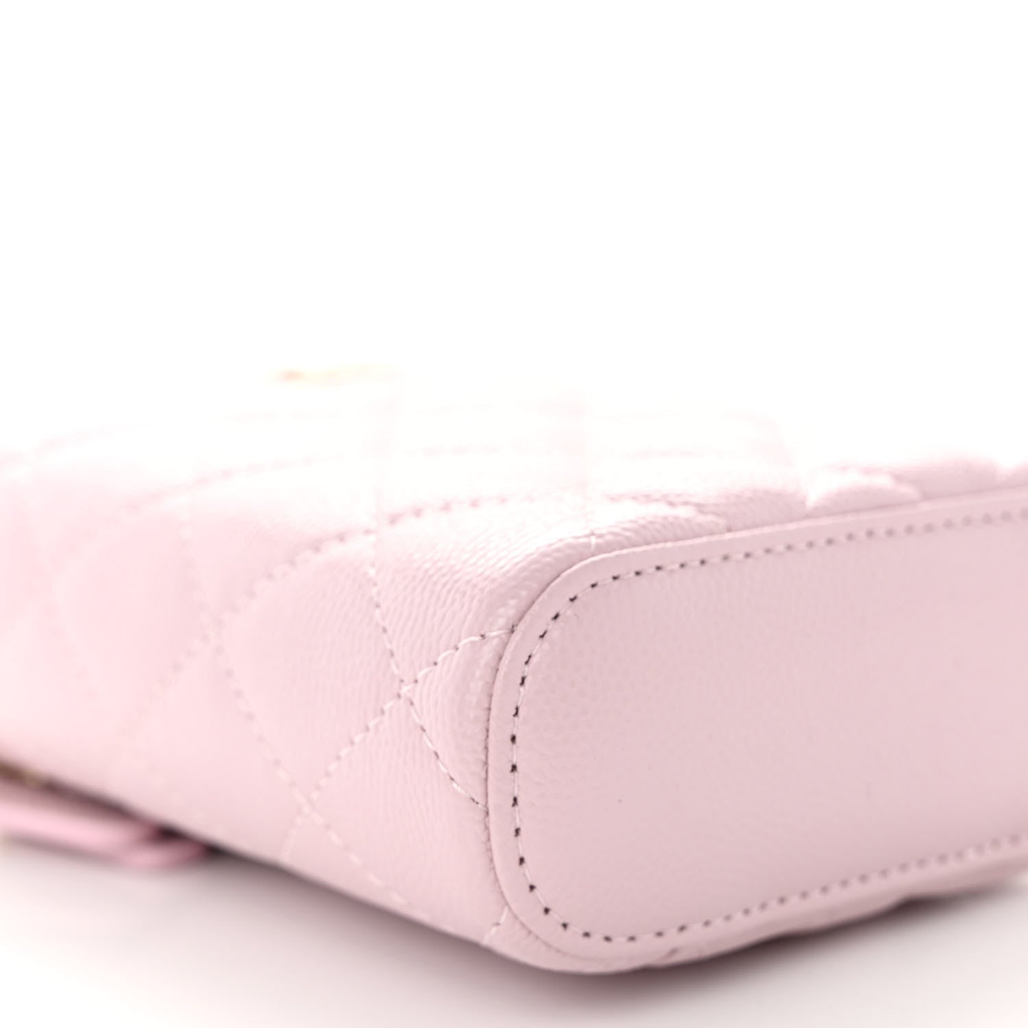 Chanel Caviar Quilted Vertical Coco Beauty Vanity Case With Chain Pale Pink 9 of 10