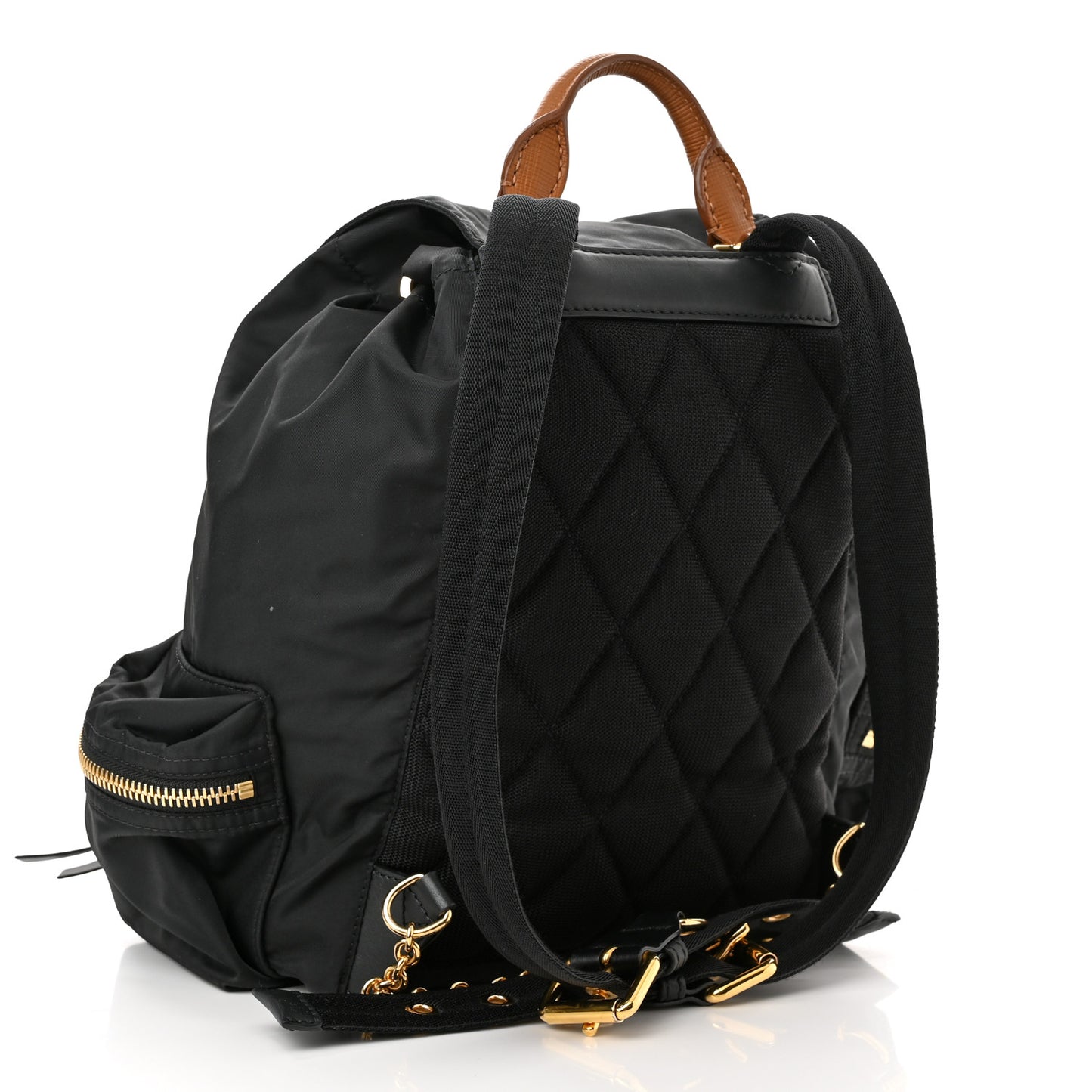 Nylon Medium Rucksack Backpack Black