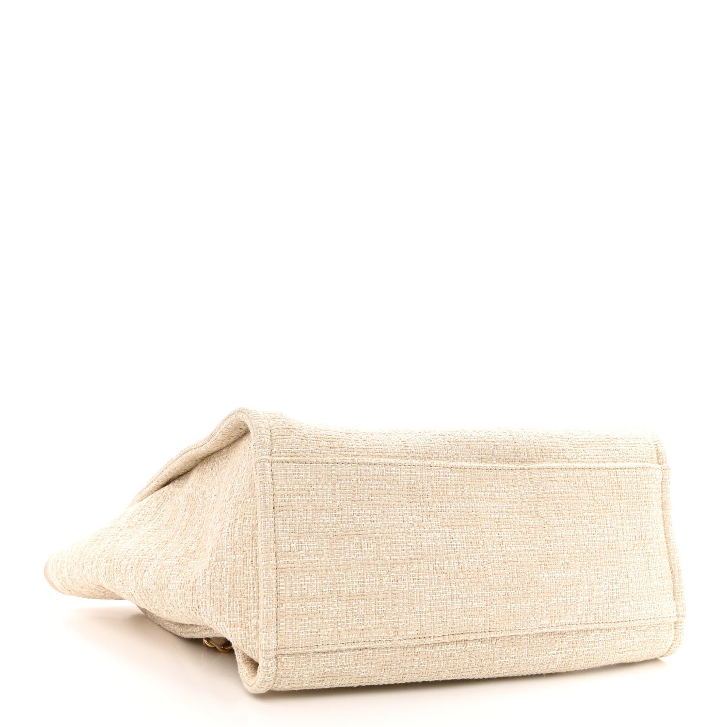 Chanel Canvas Medium Deauville Tote Light Beige 4 of 10