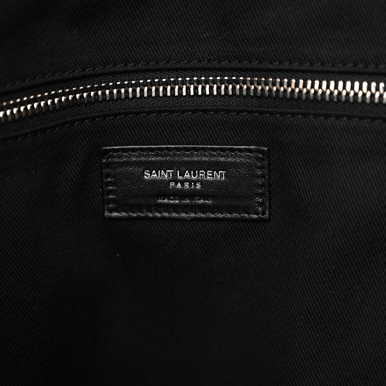 Saint Laurent Calfskin Crocodile Embossed Giant Bowling Bag Black 7 of 13