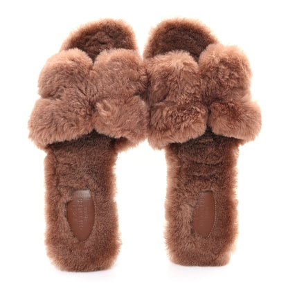 Hermes Woolskin Oran Sandals 40 Naturel 5 of 9