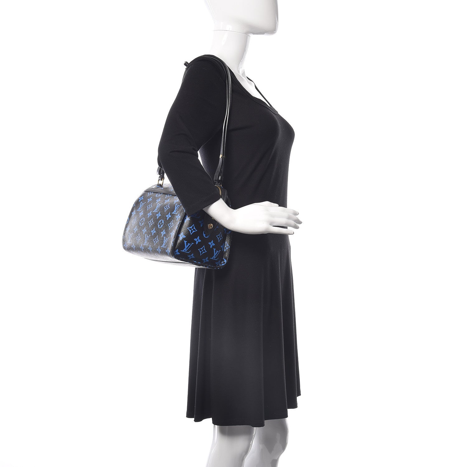 Louis Vuitton Colored Monogram Speedy Amazon PM Blue Black 2 of 9