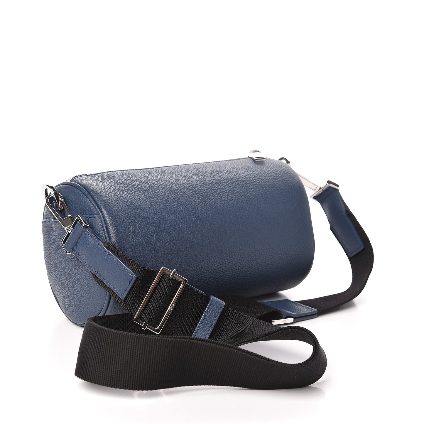 HOMME Grained Calfskin Mens Roller Pouch Navy Blue