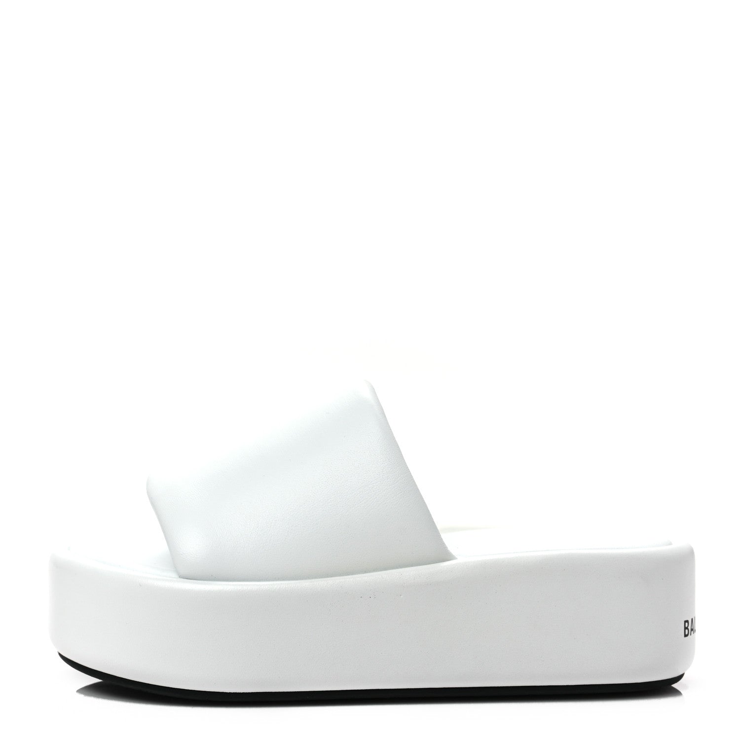Balenciaga Smooth Nappa Logo Rise Platform Sandals 37 White Black 1 of 9