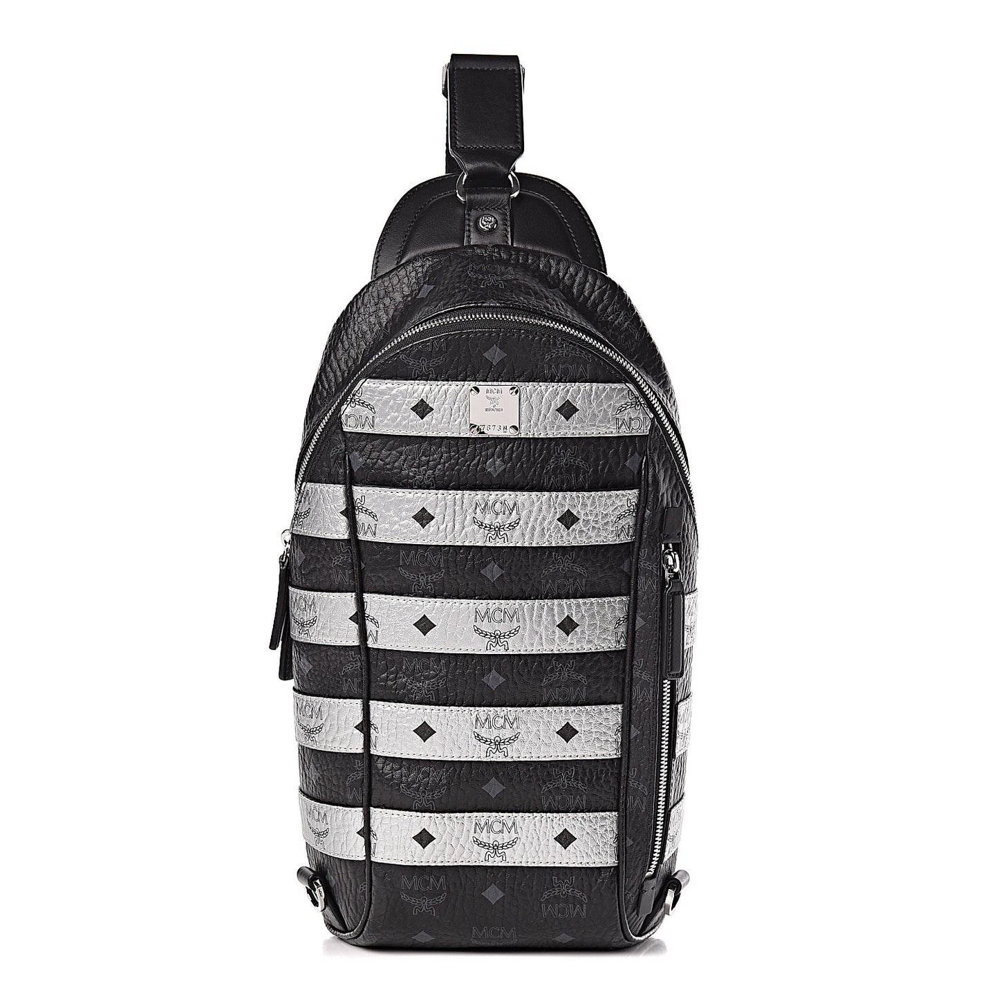 Visetos Spot Medium Sling Bag Black Silver