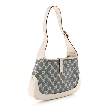 Gucci Monogram Web Small Jackie O Hobo White Grey 3 of 11