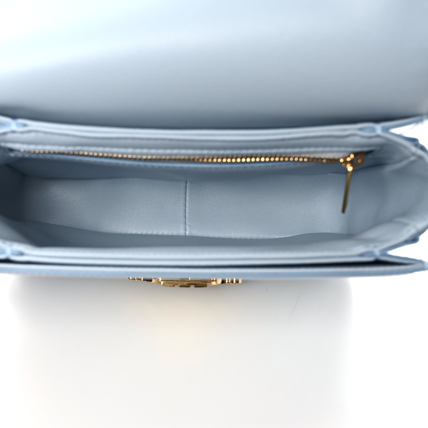 Celine Shiny Calfskin Teen Triomphe Ice Blue 5 of 8