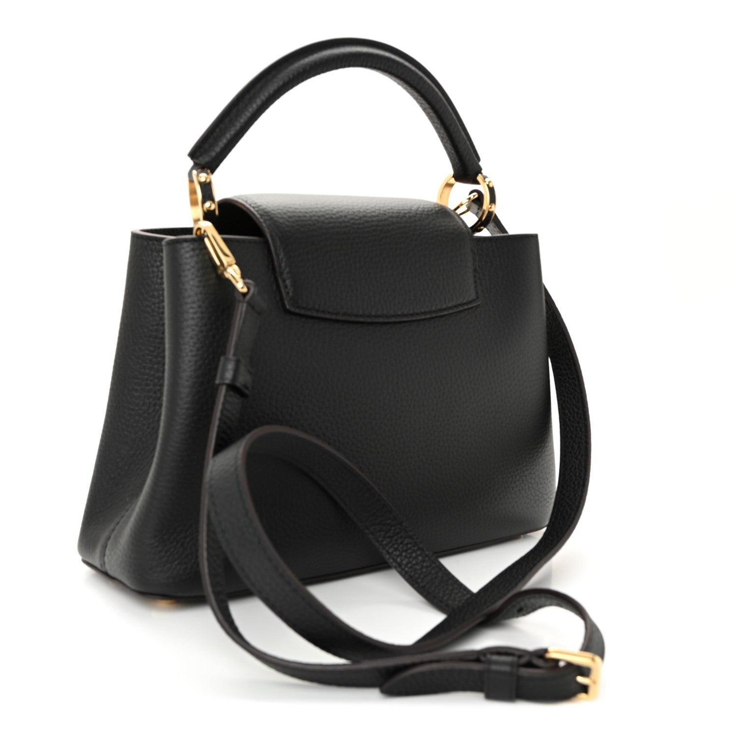 Louis Vuitton Taurillon Capucines BB Black 3 of 9