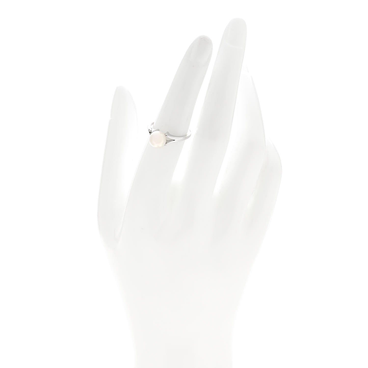 Mikimoto 18K White Gold Akoya Pearl 7.5mm Ring 53 6.25 2 of 5